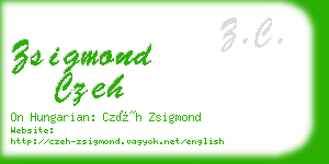 zsigmond czeh business card